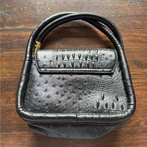 Vintage black croc bag